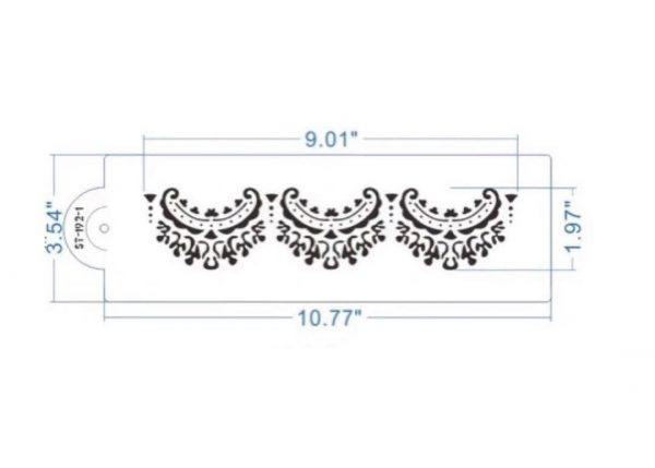 Alencon Lace Stencil – C - Image 2