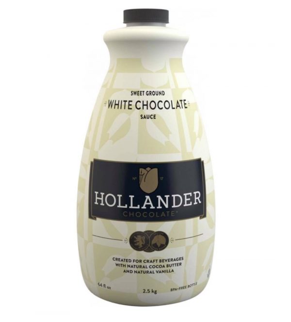 Dutched White Chocolate Café Sauce by Hollander Chocolate Co.