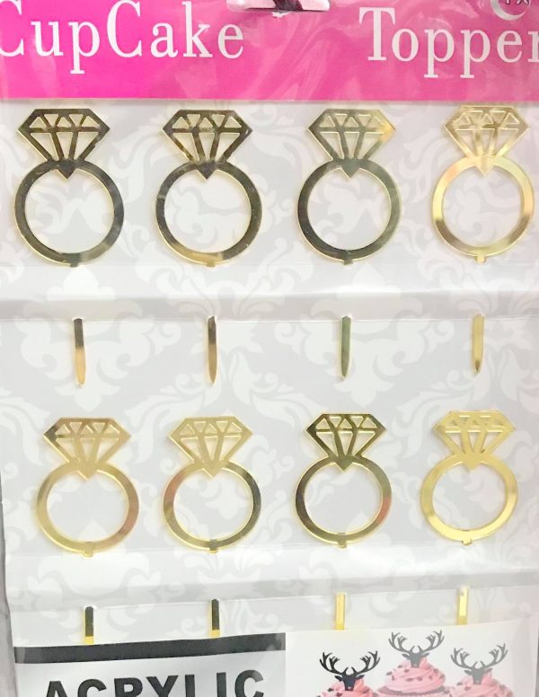 Acrylic Cupcake Topper – Rings