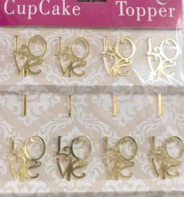 Acrylic Cupcake Topper - Love