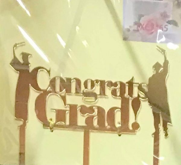 Acrylic Cake Topper – Congrats Grad!